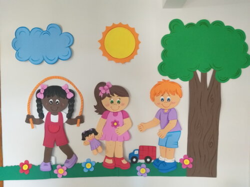 Crianças Grandes para Mural de Eva- Vendidos Separadamente