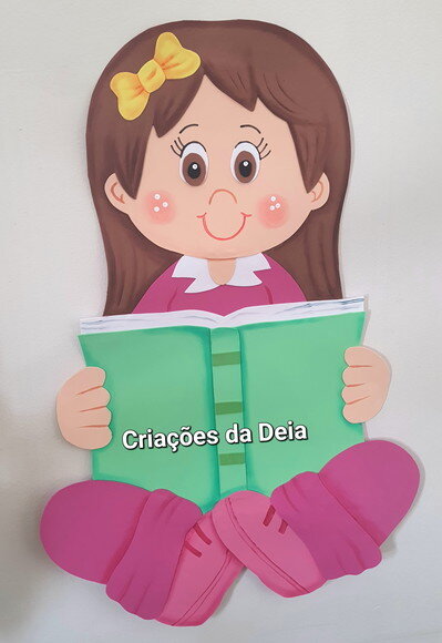 Crianças Lendo - Kit 2 Peças (tamanho 65 cm Cada)