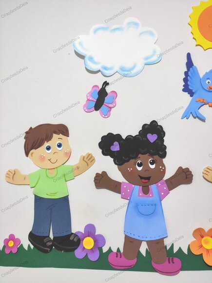 Crianças na Natureza Kit com 4 Crianças 35 cm Cada