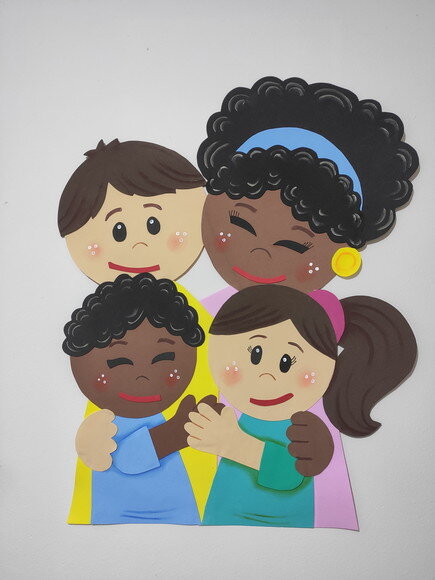 Dia da Família Grande 72cm Decoração de Painel em Eva
