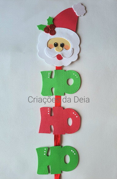 Enfeite de Natal em Eva - 1 Papai Noel 44 x 13 cm