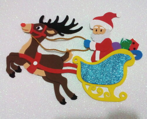Enfeite de Natal em Eva - Papai Noel