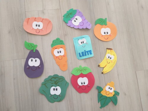 Eva de Frutas e Alimentos Kit 10 Peças