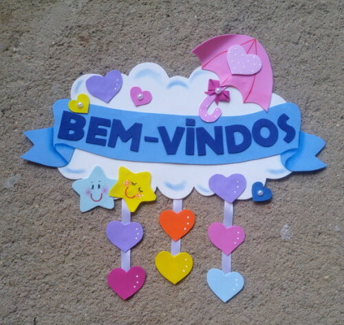 Eva para Sala de Aula - Bem Vindos de Porta "chuva de Amor"