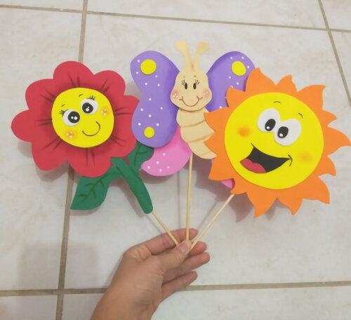 Fantoche de Eva no Palito "leilão de Jardim"- Venda Por Unid