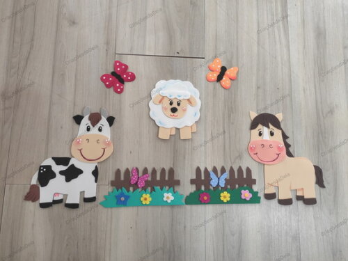 Fazendinha em Eva - Crianças e Animais Pequenos para Painel