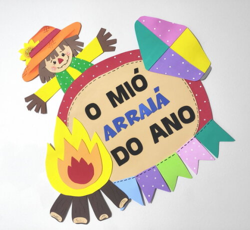 Festa Caipira em Eva - Painel de Festa Junina 55x65cm