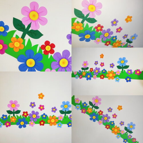 Flores Grandes de Jardim para Decorar em Eva. - Kit 16 Peças