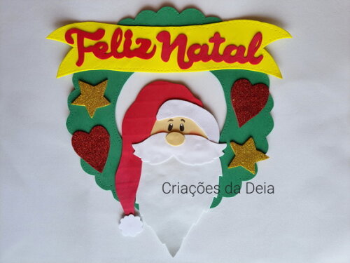 Guirlanda de Natal em Eva - 1 Unid de Papai Noel