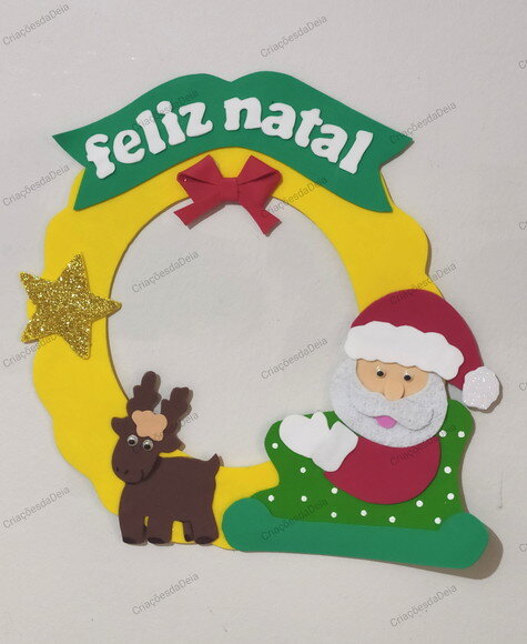 Guirlanda de Natal em Eva - 1 Unid de Papai Noel