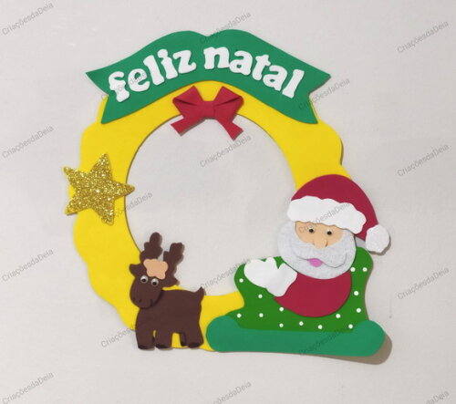 Guirlanda de Natal em Eva - 1 Unid de Papai Noel