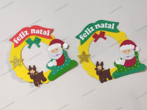 Guirlanda de Natal em Eva - 1 Unid de Papai Noel