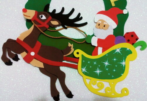Guirlanda de Natal em Eva - Papai Noel