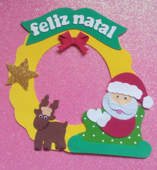 Guirlanda de Natal em Eva - Papai Noel