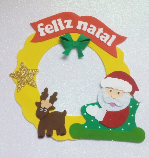 Guirlanda de Natal em Eva - Papai Noel