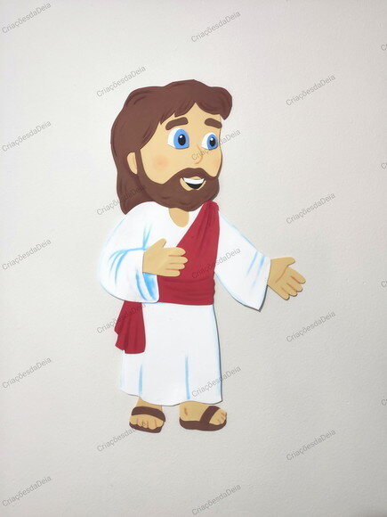 Jesus - Tamanho 52 cm em Eva - Histórias da Bíblia