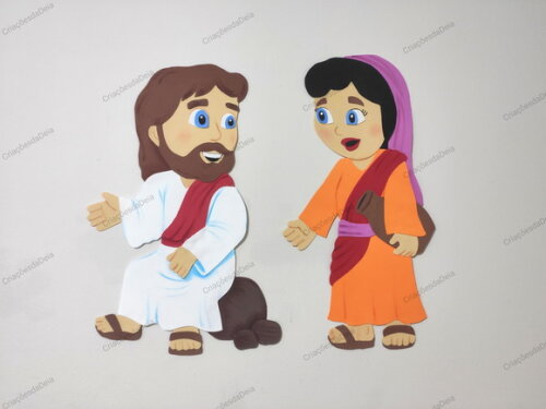 Jesus e a Mulher Samaritana (grande) - Histórias da Bíblia