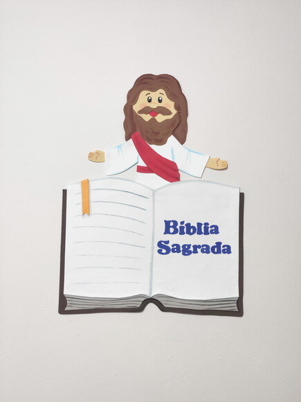 Jesus e a Bíblia - Tamanho 52 cm em Eva