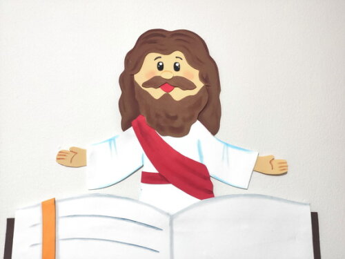 Jesus e a Bíblia - Tamanho 52 cm em Eva