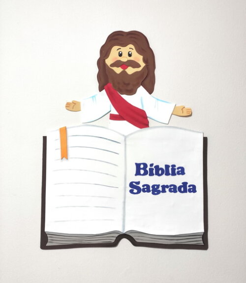 Jesus e a Bíblia - Tamanho 52 cm em Eva