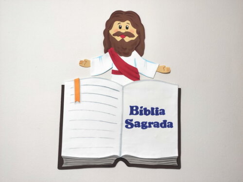 Jesus e a Bíblia - Tamanho 52 cm em Eva