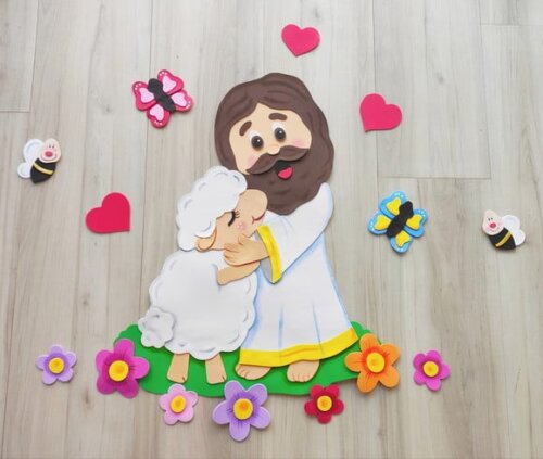Jesus e a Ovelha - Tema Bíblico para Crianças