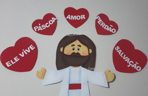 Jesus para Painel de Páscoa Cristã em Eva