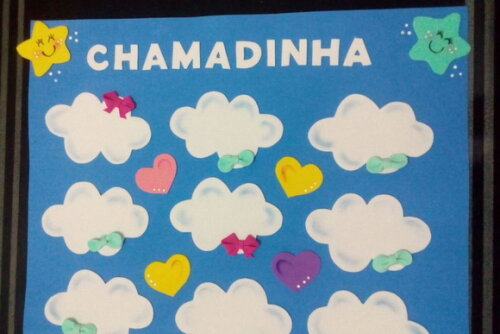 Kit 2 Peças Chamadinha e Calendário - Tema chuva de Amor