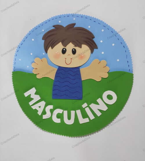 Kit 2 Placa para Porta de Banheiro - Meninos e Meninas