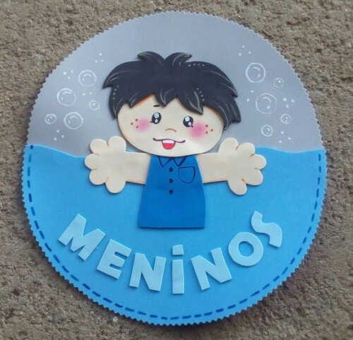 Kit 2 Placas para Porta de Banheiro em Eva