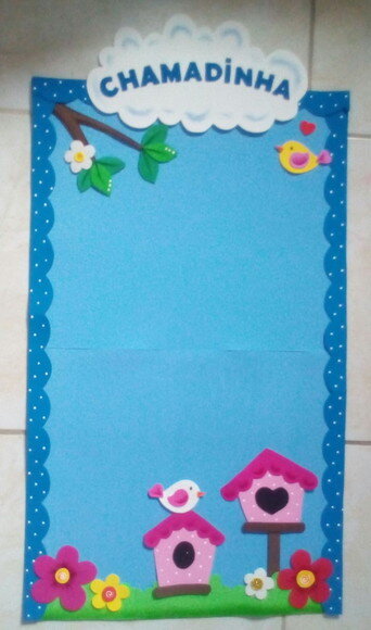 Kit 3 Peças Grande para Sala de Aula - Tema Passarinhos