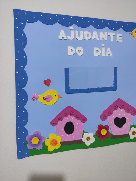 Kit 4 Peças Grandes Sala de Aula - Tema Passarinhos
