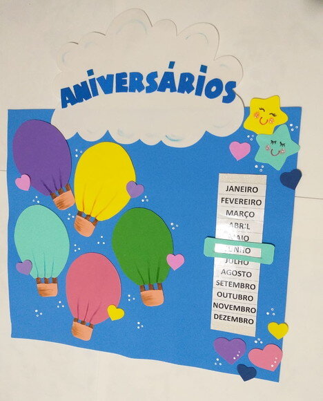 Kit 5 Peças para Sala de Aula -tema chuva de Amor