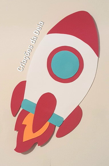 Kit Balão, Barco e Foguete Avulsos 30 cm Cada em Eva