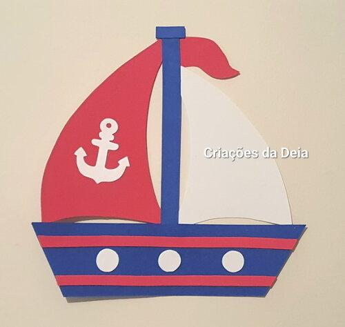 Kit Balão, Barco e Foguete Avulsos 30 cm Cada em Eva