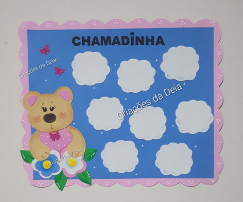 Kit Bem Vindos e Chamadinha em Eva Ursinhos com Nome da Turm