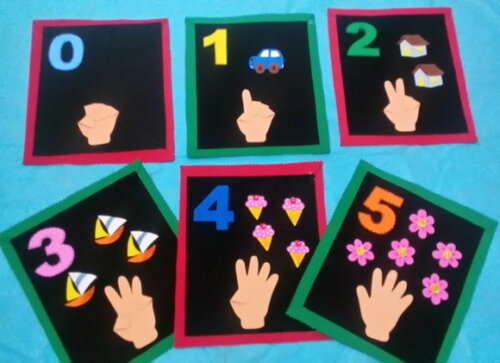 Kit de Números de 0 a 5 de Eva para Sala de Aula (6 Peças)