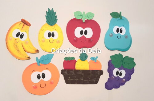 Kit Frutas Grandes 30 cm Alimentação Saudável Eva