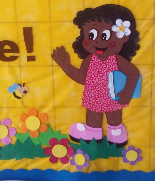Kit para enfeitar painéis /mural de sala de aula - 2 Menina