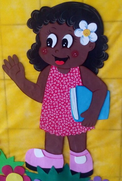Kit para enfeitar painéis /mural de sala de aula - 2 Menina