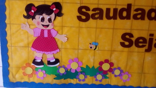 Kit para enfeitar painéis /mural de sala de aula - 2 Menina