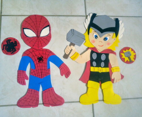 Kit Super Heróis Kids (eva) 4 Herois