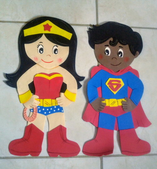 Kit Super Heróis Kids (eva) 4 Herois