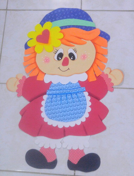 Menina Caipira Espantalho 90 cm em Eva para Festa Junina