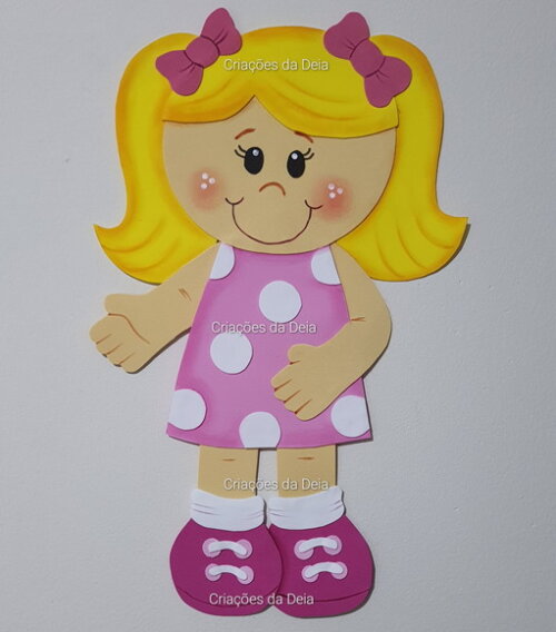 Menina Grande de 40 cm Boneca Loira