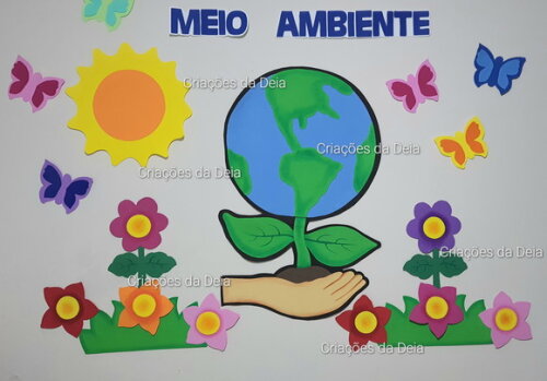 Mural Dia Mundial do Meio Ambiente Grande 142 cm em Eva