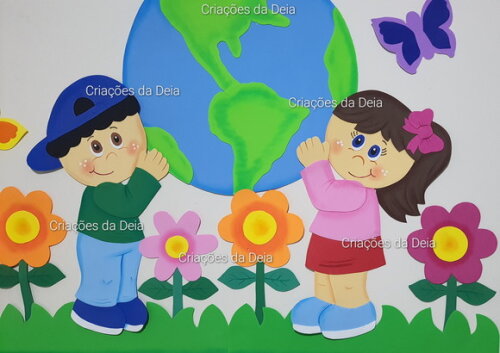 Mural do Meio Ambiente Grande 100 cm em Eva