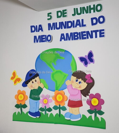 Mural do Meio Ambiente Grande 100 cm em Eva