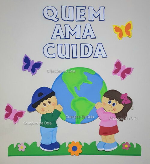 Mural do Meio Ambiente Grande Crianças Kit 105cm em Eva