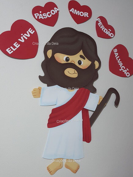 Mural Jesus e a Páscoa 83 cm em Eva